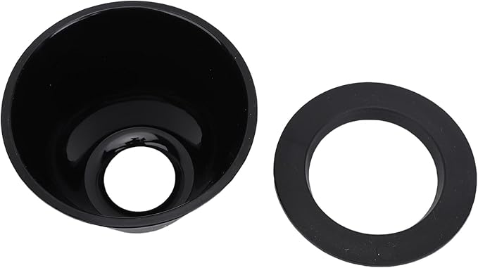 Pour Over Dripper, Flat Bottom Coffee Filter with Food Grade PP Construction, Reusable Brewing Cup for Home, Cafe & Office Use (Black)
