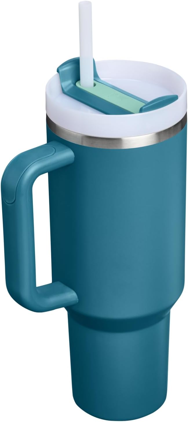 STANLEY Quencher H2.0 Flow State Tumbler, 40 oz, Coastal Teal | Handle and Straw | 3-Position Lid | Cup Holder Compatible for Travel | Insulated Stainless Steel Cup | BPA-Free - Image 3