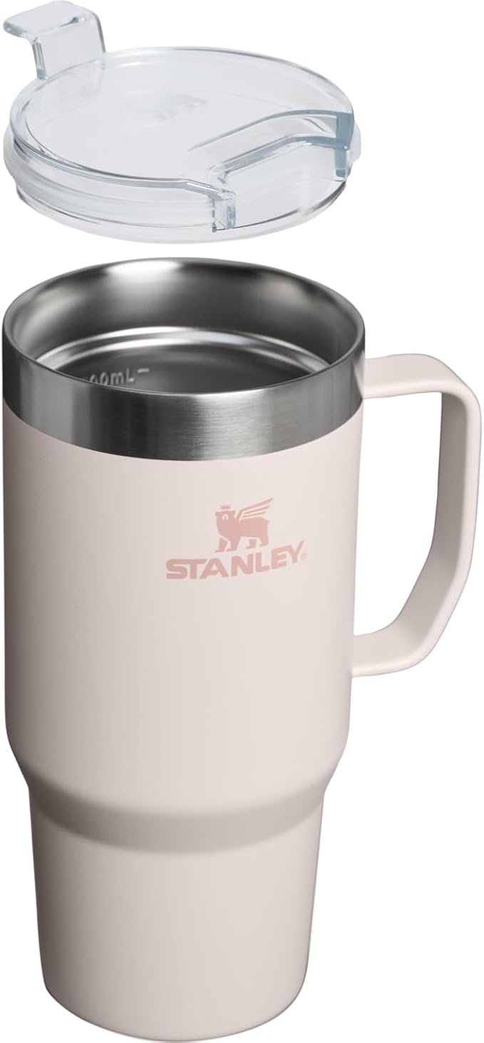 STANLEY The Everyday Suburban Mug | 24 oz | Drink Through Lid | Cup for Coffee, Tea and Drinks | Insulated Stainless Steel Coffee Mug | BPA-Free | Rose Quartz - Image 2