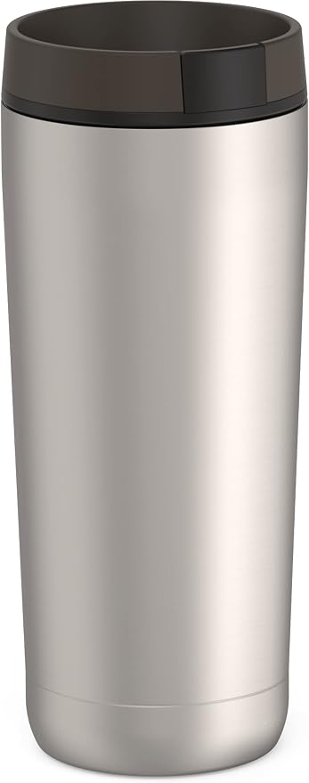 THERMOS ALTA SERIES Stainless Steel Tumbler 18 Ounce, Matte Steel/Espresso Black - Image 2