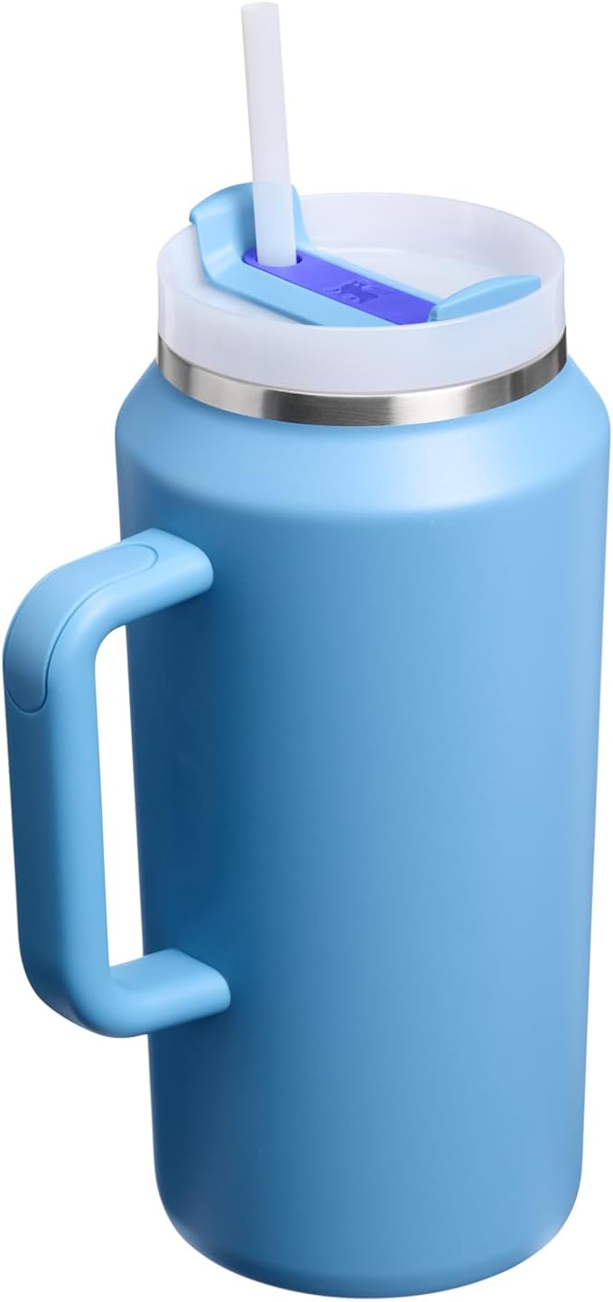 STANLEY Quencher H2.0 Flow State Tumbler, 64 oz, Blue Sky | Handle and Straw | 3-Position Lid | Large Capacity for Travel & Sports| Insulated Stainless Steel Cup | BPA-Free - Image 3