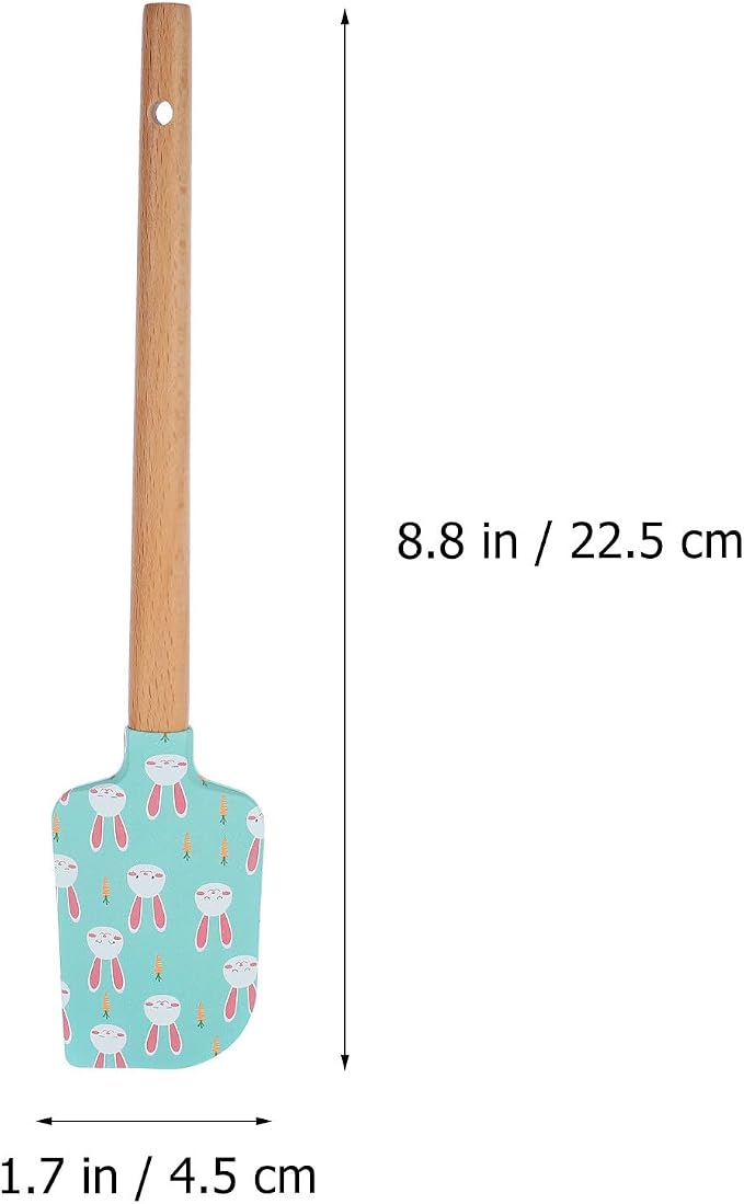 Wakauto Silicone Butter Spatula Flexible 4pcs Multiuse with Wood Handle and Hanging Hole Cake Making Tool and Decorating for Baking, Decorating, and Dessert Preparation - Image 2