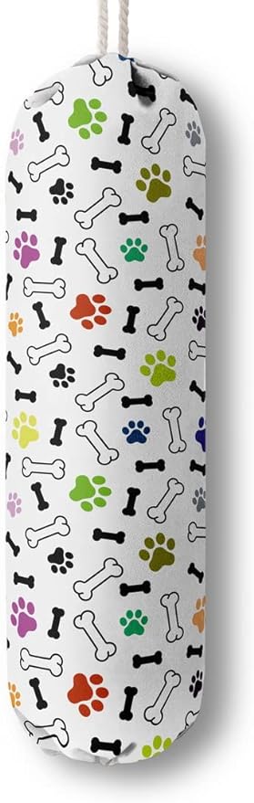 Dog Pattern Grocery Bags Holder & Organizer - Wall Mount Plastic Bags Storage Dispensers - Perfect For Shopping, Kitchen, Home & Gifts by HiLus