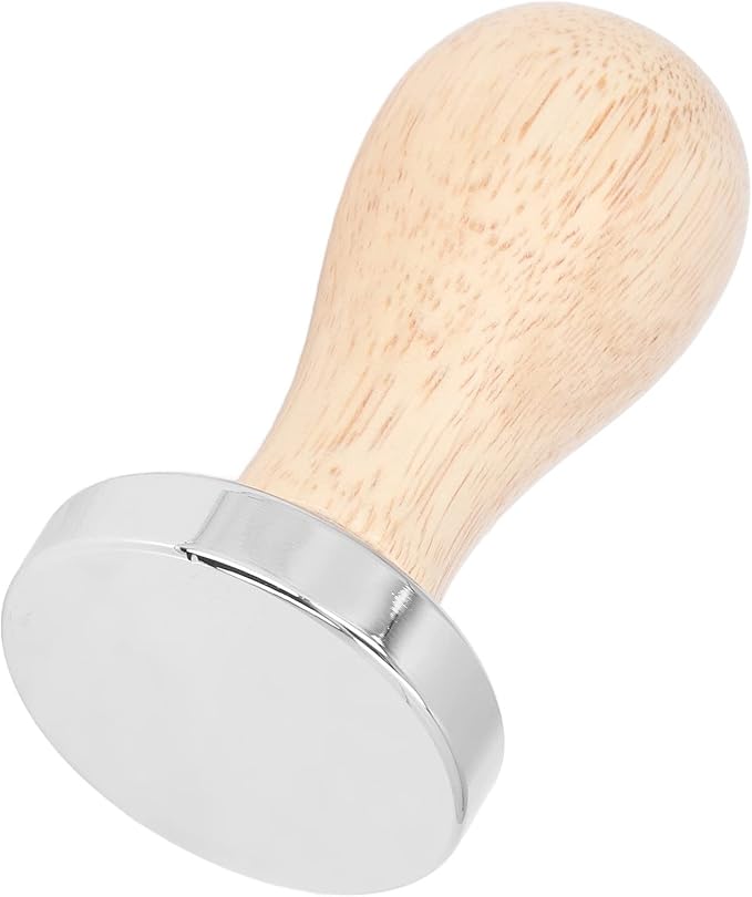 49mm Coffee Tamper, Stainless Steel Espresso Tamper Coffee Press Tool with Wooden Handle Espresso Machines Accessory
