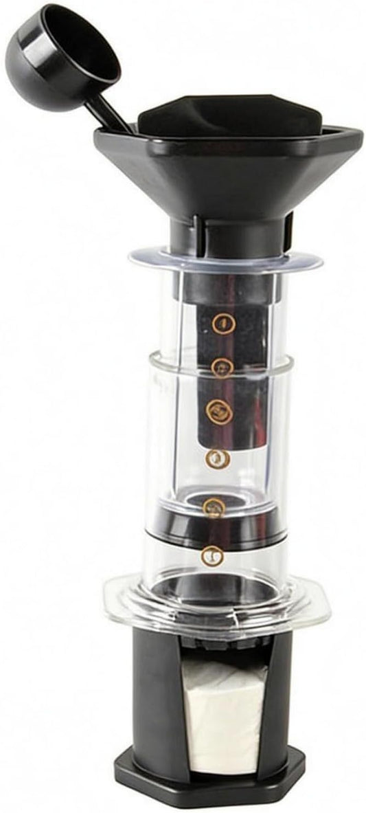Maker Manual Coffee Brewer Design Transparent Chamber Flat Stand Visual Number Steps Suitable for Domestic Use Home Countertop, Transparent by Unknown