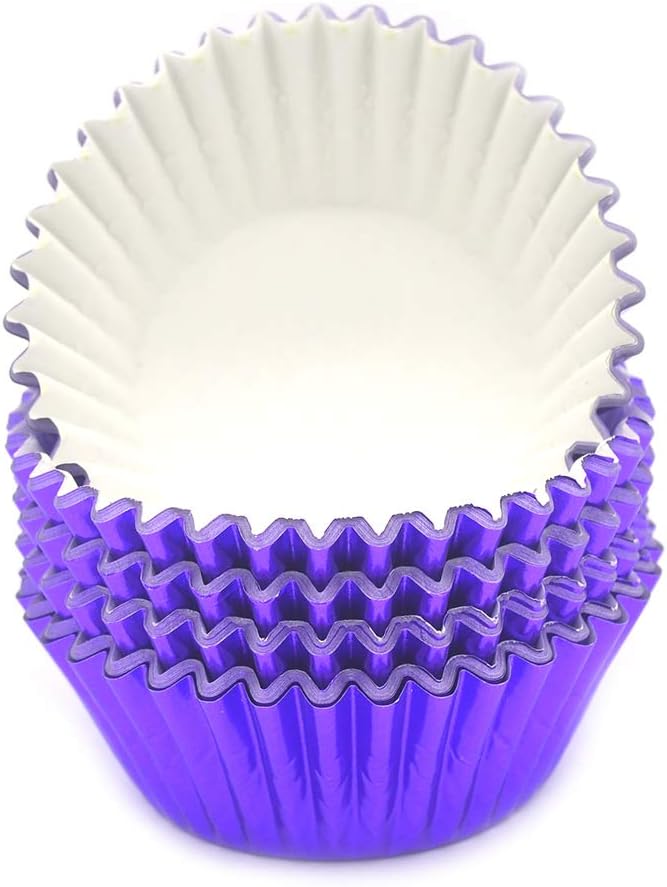 Standard Purple Foil Cupcake Liners Muffin Baking Cups for Party and More, 100-Count - Image 2