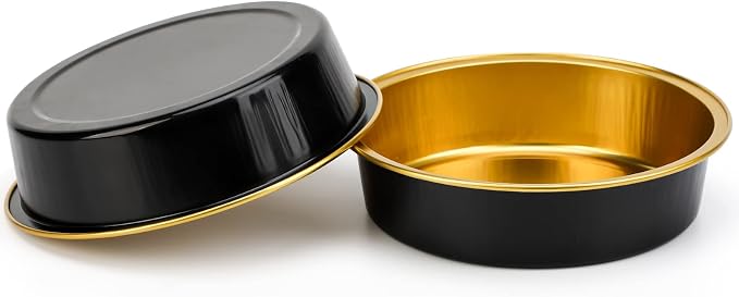 Beasea 20 Pack Cheesecake Pan with Lids, 8 Oz 4 Inch Round Foil Tart Tins Muffin Container with Lids Mini Pie Pans Mini Cake Pan Disposable Tart Pans For Pizza Pie Tart Quiche - Image 4