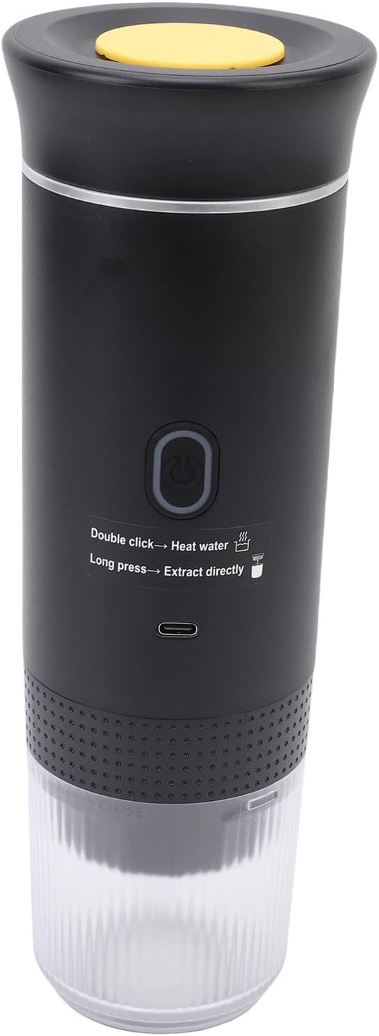LICAEVEY Portable Capsules Coffee Maker, 72W Automatic Coffee Machine, Ground Maker for Travel Home, 120ML Cup Full Outdoor (Black) - Image 5