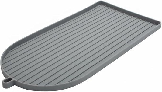 Anti-Slip Coffee Tray Mat Scratch Protection Drop Silicone Mat Under Coffee Machine with Lip Heat Resistant Household Accessory for Bar, Gray by Unknown