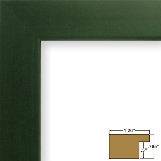 Craig Frames 16x20 Green Picture Frame, Wall Decor for Art and Photos | A lightweight, shatter resistant acrylic front, made in the USA for a gallery display - Image 2