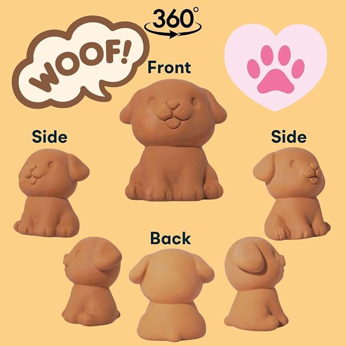 Sifri 3D Brown Sugar Keeper 2-in-1 Set – Terracotta Clay Puppy & Spoon Saver Softener – Cute Kitchen Storage & Freshness Holder for Sugar – Gift for Bakers (1, Dog and Spoon) - Image 2