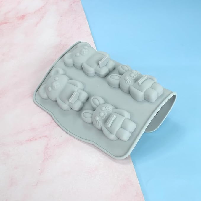 Candy Animal Silicone Mold Rabbit Bear Shape Chocolate Soap Cake Decorating DIY Kitchenware Bakeware Ice Mold Baking Tools (Rabbit Bear R_7.92 X7 X0.76 inch) - Image 9