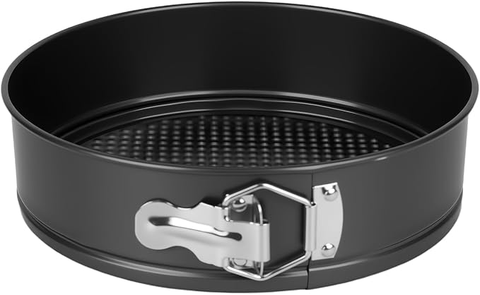 9 Inch Nonstick Springform Pan - Cheesecake Pan with Removable Bottom, Round Baking Mold for Cheesecake, Pie, Desserts & More - Baking Bakeware Accessory, Matte Black by Unknown