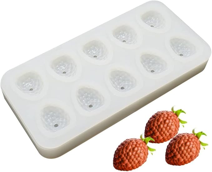 Silicone Mold Baking Pan Non-Stick Baking Pastry Chocolate Cake Dessert DIY Decoration Tools (Raspberry Z_7.8x4x0.14 inch)