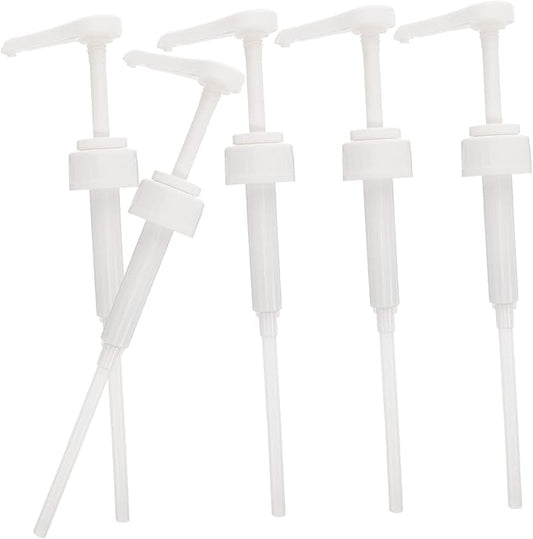 5pcs Syrup Pump Dispenser for Coffee and Condiments Universal Bottle Pump Easy Press Syrup Dispenser for Kitchen Home and Travel