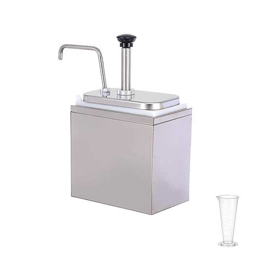 2.11 Quart Ketchup Pump Dispenser,Condiment Dispenser Pump, Large Capacity Detachable Leak-Proof Design for Sauce Honey Syrup Soy Sauce Mustard Cheese (1 pumphead, 2.11 QT Each)