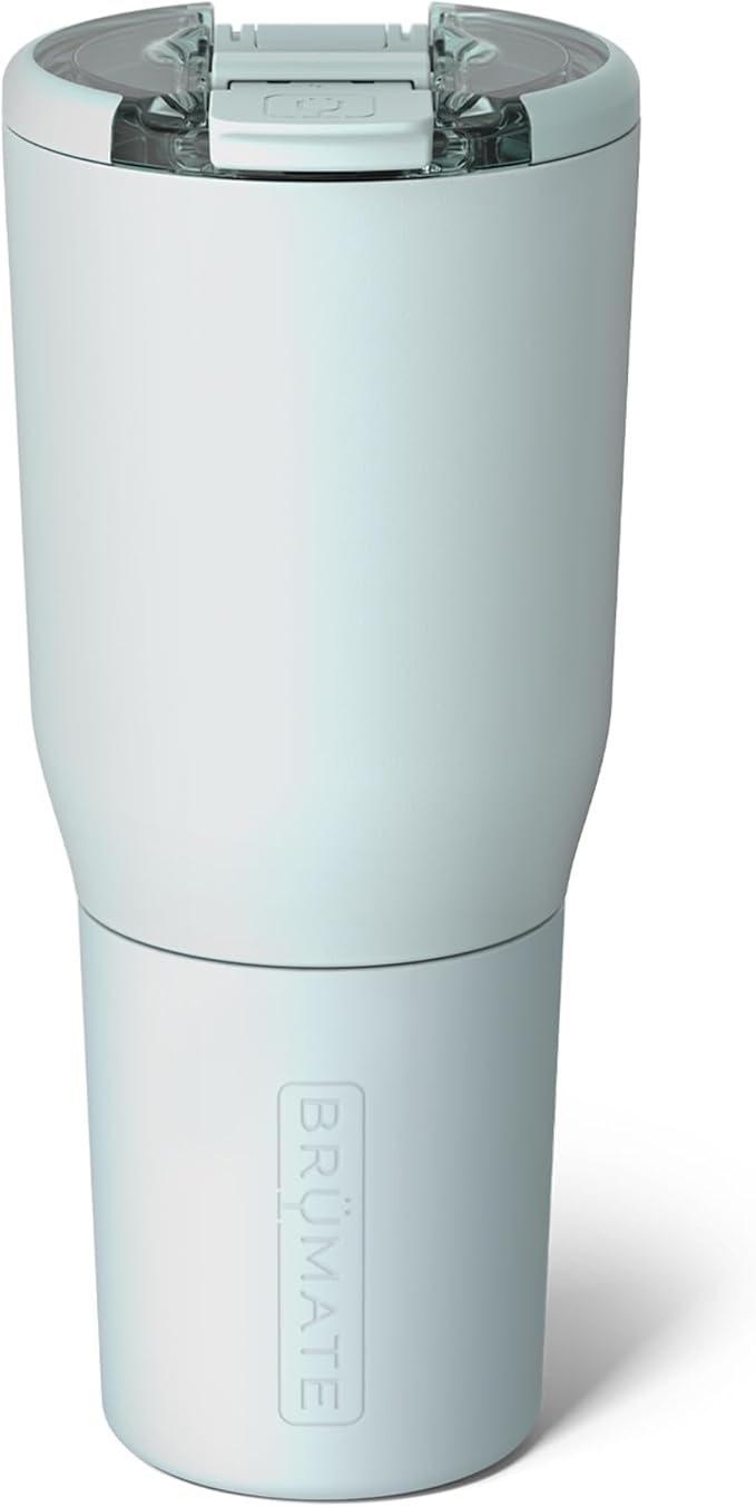 BrüMate Nav 35oz 100% Leak Proof Insulated Travel Tumbler with Magnetic BevLock™ Lid - Double Wall Cup-Holder Friendly Stainless Steel Mug (Blue Agave) by Br%C3%BCMate