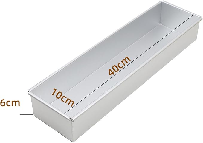 Aluminum Cheesecake Pan,Rectangular Cake Pan,Brownie Cake Baking Maker,Nonstick Tiramisu Pan Cake Baking Tray,Cake Pastry Cutter for Tiramisu Cheesecake Mousse Dessert, fixed frame - Image 2