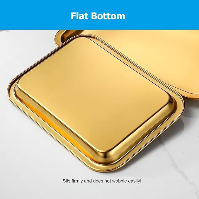 6 Pcs Stainless Steel Cookie Sheet Set, Non-Stick Baking Pan for Oven, Easy Clean & Dishwasher Safe Roasting Tray, Ideal for Kitchen Baking (22.8"x16.5"x0.8") - Image 5