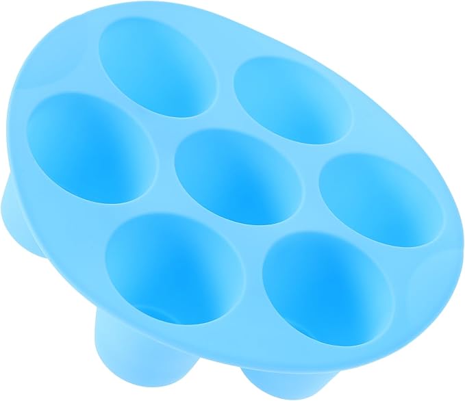 Silicone Muffin Cake Baking Cups Non-stick Tray Mold for Air Fryer High Temperature Resistant Blue Small