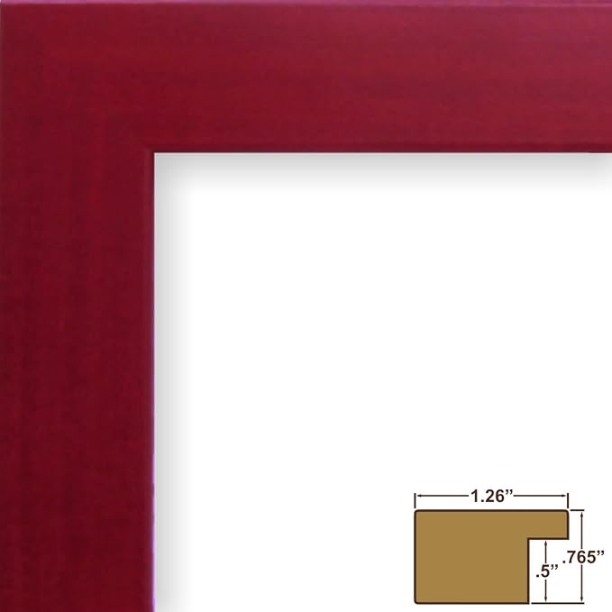 Craig Frames 8.5x11 Red Picture Frame, Wall Decor for Art and Photos | Ready to hang with a protective glass front, made in the USA for a gallery display - Image 2