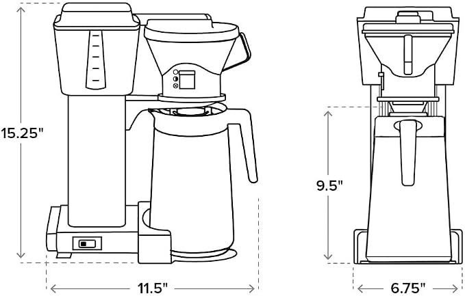 Technivormm Moccamaster 79114 KBT Coffee Brewer, 40 oz, Black - Image 5