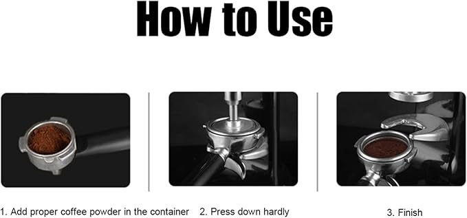 Hztyyier 58mm Coffee Tamper, Stainless Steel Coffee Press Powder Tamping Tool with Flat Base for Home Cafe Bar Commercial Use