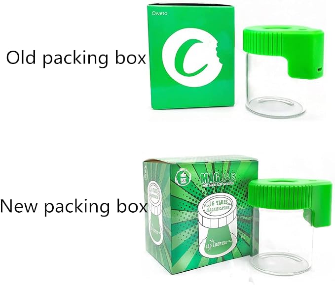 Led Transparent Glass Seal Storage Jar, Light-Up Magnifying Ornamental Glass Bottle（Green） - Image 4
