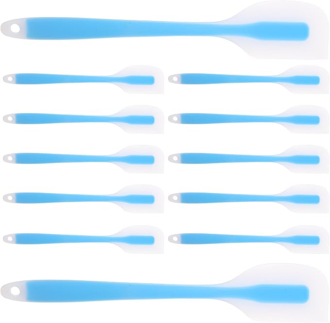 PRETYZOOM 20pcs Silicone Baking Spatula Heat Resistant Flexible Non-stick Scraper for Baking and Cake Preparation, Seamless Silicone Mixing Tool Prevents Residue for Home Cooks and Pastry by PRETYZOOM
