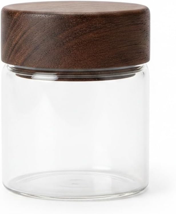 Home Organizers Glass Canister with Acacia Wood Lid, Borosilicate Jar for Coffee Tea Sugar Dry Goods Pantry Storage by Unknown