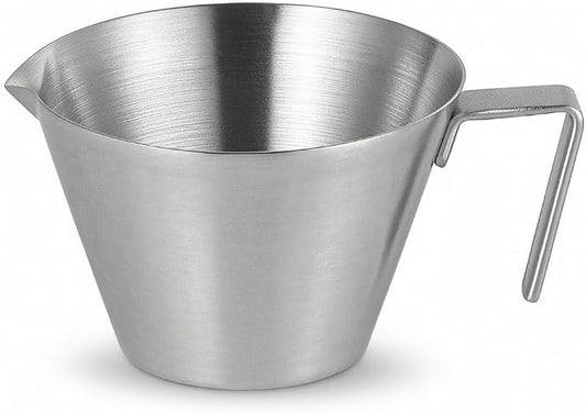 Coffee Measuring Device Espresso Measuring Cup Cup Pouring Cup With Ergonomic Side Handle And Suitable for home operations beverage labs tasting, Satin Finish, 100ML Single Spout by Leefasy