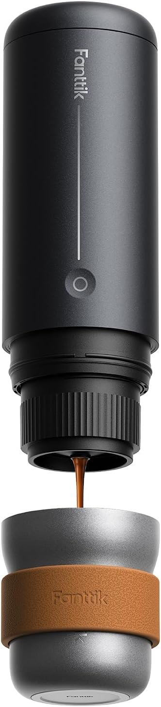 Fanttik Cafein 11 Portable Coffee Machine, 20 Bar Coffee Maker with USB-C | Portable&Compact, 135s Rapid Heating, Golden-Cup Extraction, IP65, 4500mAh*3, Travel, Fishing, Hiking, Party, Gym,Office by FANTTIK%C2%AE