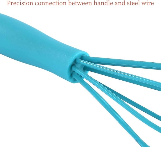 Mini Silicone Whisk, 12-Pack Portable Egg Whisk, Small Whisks For Cooking, Manual Handheld Milk Frothers, Household Egg Blender Silicone Whisks For Cooking (12PCS-Blue)