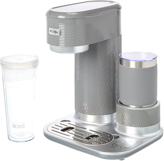 Mr. Coffee 4-in-1 Latte Lux Iced Hot Coffee Maker with Built-In Milk Frother Single-Serve 22 Ounces by Unknown