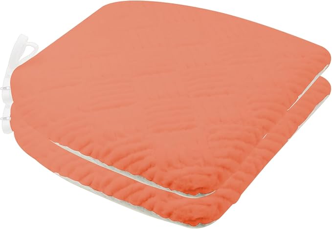 Plush Chair Cushion, Oval Chair Cushion Pad,Ultra Soft Nonslip Seat Pad,Comfortable Chair Cushion Cover,2PCS Memory Foam Chair Seat Cushion for Home Office Kitchen Dining Chairs Auburn - Image 7