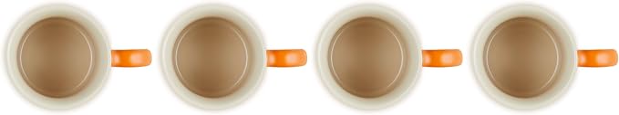 Le Creuset Stoneware Vancouver Mug, Set of 4, 14 oz. each, Flame - Image 4