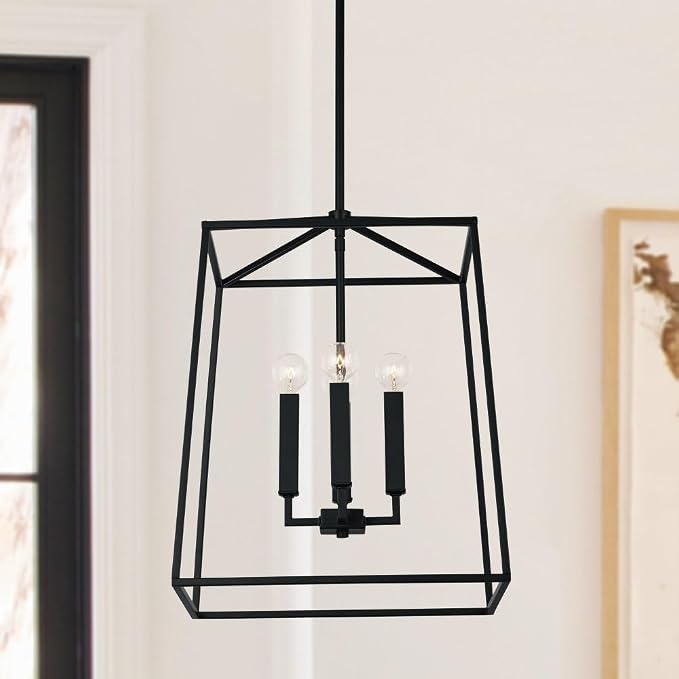 Capital Lighting 537642PN Thea Lantern Foyer Pendant, 4-Light 240 Total Watts, 20" H x 16" W, Polished Nickel - Image 8