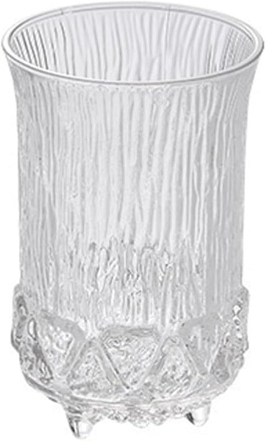 drinking glassware Bark Pattern Embossed Drinking Glasses Glass Cup(Large) by Unknown
