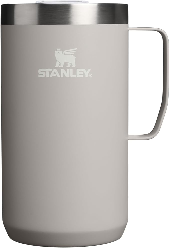 STANLEY Everyday Camp Mug 24oz | Drink Through Lid | Cup for Coffee, Tea and Drinks | Insulated Stainless Steel Coffee Mug | BPA-Free | Ash by Unknown