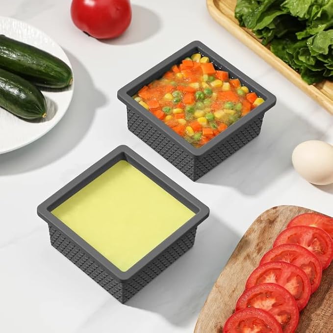 Silicone Freezer Tray with Lid-Stackable Soup Freezer Container Molds,2-Cup Ice Cube Trays for Perfect Portion Control,Food Storage & Meal Prep,Oven & Dishwasher Safe-4 Pack