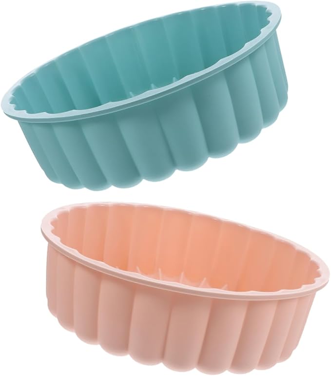 2pcs Food-grade Silicone Round Cake Mold for Baking Charlotte Pans Nonstick Heat Resistant by VINTORKY