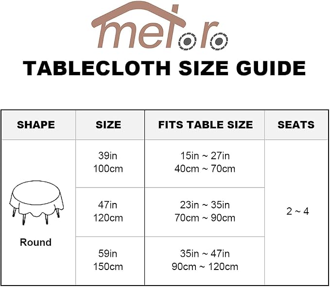 meioro Yellow Boho Table Cloth Round Cotton Linen Nordic Twill Tablecloths Wrinkle Free Fabric Checkerboard Stripe Table Cloths Rustic Cover for Kitchen Dining Party Outdoor Picnic(Round 39 Inch) - Image 7