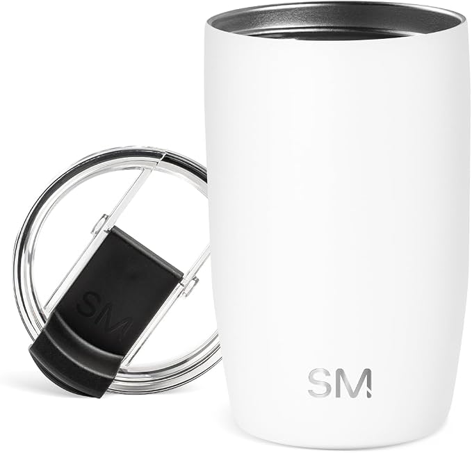 Simple Modern Travel Coffee Mug with Lid | 12oz | White | Voyager Coffee Cup, Coffee Tumbler for Hot & Iced Drinks | Insulated Stainless Steel Travel Mug | Winter White by Unknown
