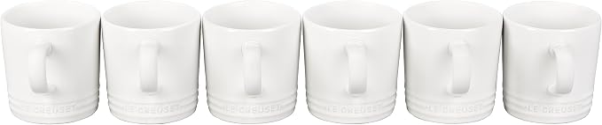 Le Creuset Stoneware Set of 6 London Mugs, 12 oz. Each, White - Image 2