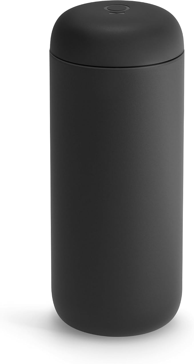 Fellow Carter Move Ceramic Lined Travel Coffee Mug 16 oz - Leak-Proof Lid | No Metallic Taste, Dishwasher Safe, Hot 12Hr Cold 24Hr, Stainless Steel Tumbler, BPA-Free, Fits Cup Holders, Matte Black by Unknown