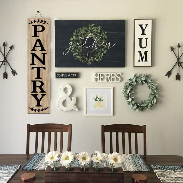 Vertical Pantry Sign Wall Decor 8"x48" Pantry Decor Farmhouse Wood Large Pantry Sign for Hanging Kitchen Sign Wood Sign Vertical Sign Wood Sign Kitchen Wall Art Decor Hanging Plaque Sign - Image 6