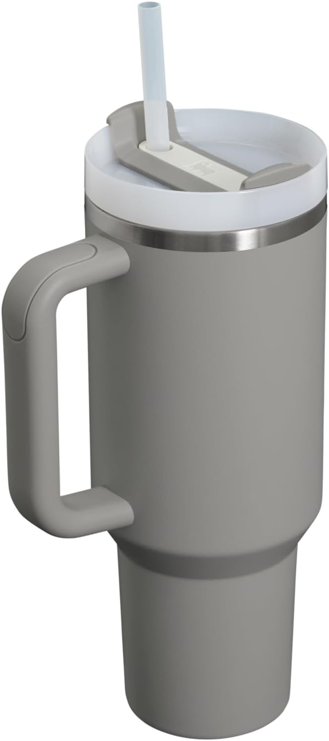STANLEY Quencher H2.0 Flow State Tumbler, 40 oz, Ash | Handle and Straw | 3-Position Lid | Cup Holder Compatible for Travel | Insulated Stainless Steel Cup | BPA-Free - Image 2