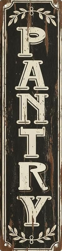 Pantry Metal Sign Rustic Plaque for Kitchen Wall Decor Organizational Gift by Unknown