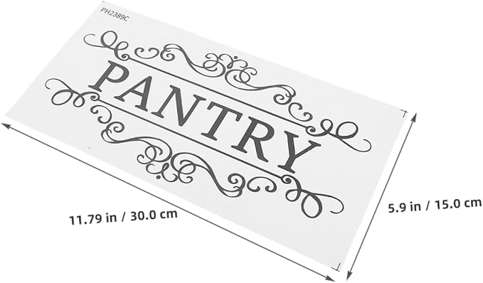 ABOOFAN 4Pcs Removable Pantry Sign Decals for Home Commercial Kitchen Decor Elegant Utility Room Labels Vintage Wall Decoration - Image 2