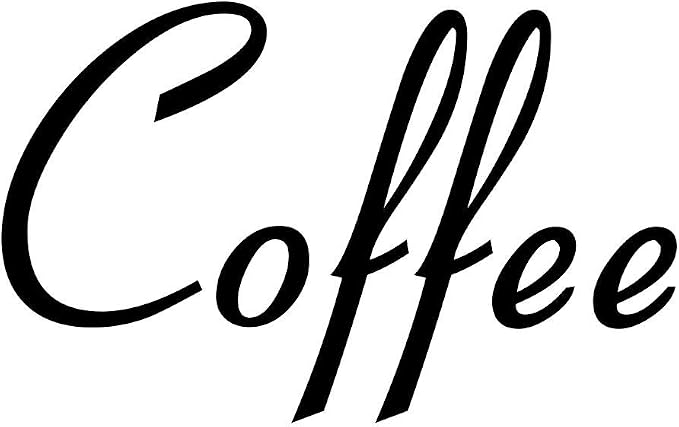 Coffee 3w x 2h Label | Kitchen Pantry Organization | Die Cut Vinyl Decal | Black Retro Font (Sticker Only) by MinglewoodTrading